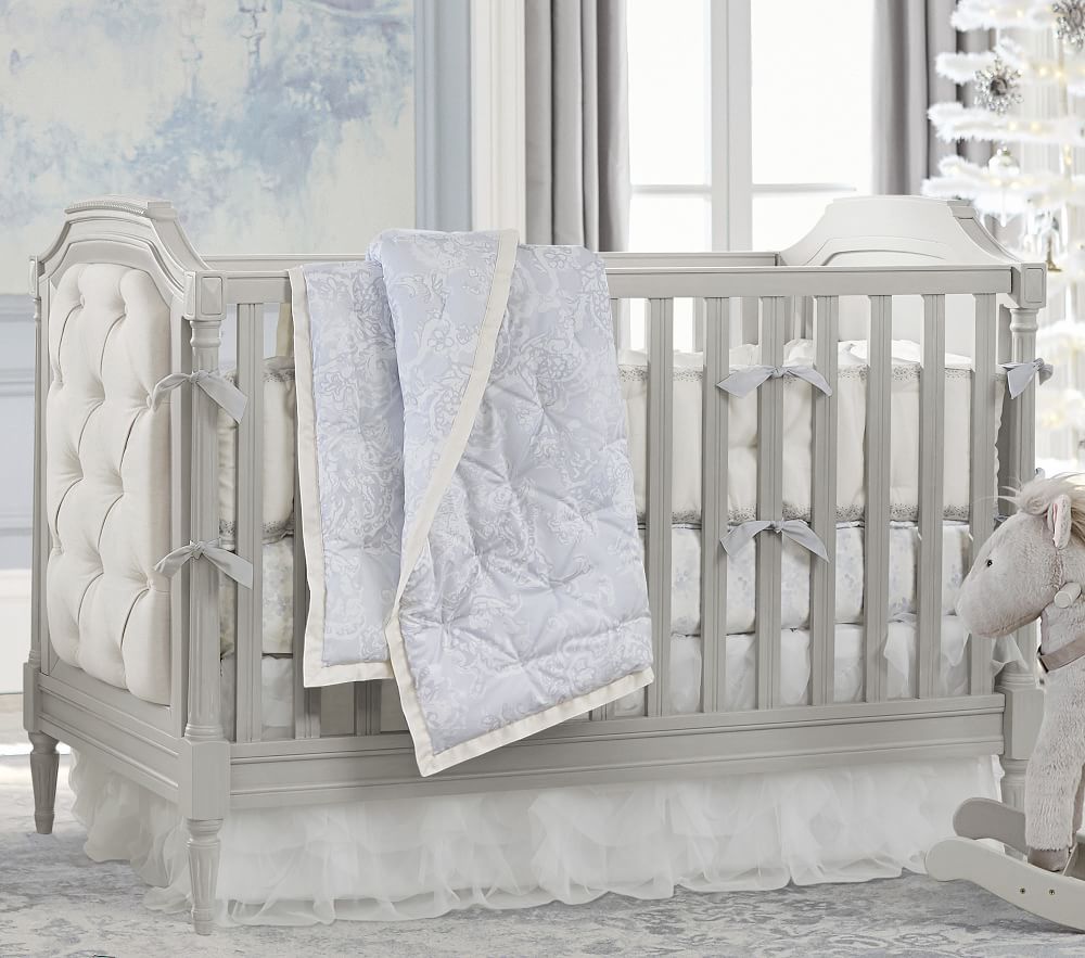 Shop Blythe Upholstered Convertible Crib online Pottery Barn