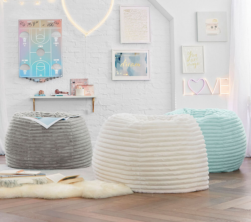 Shop Channel Cloud Light Gray Bean Bag Chair online Pottery Barn