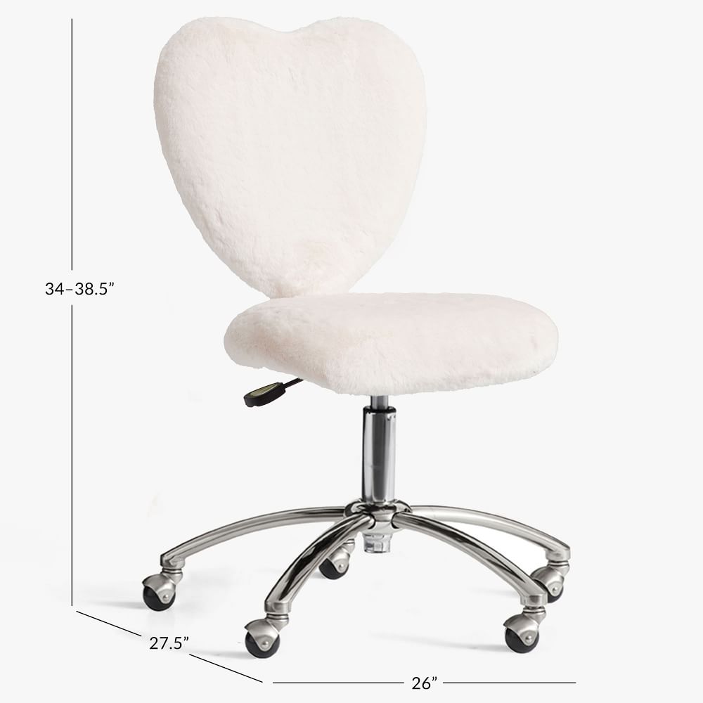Heart shaped deals desk chair
