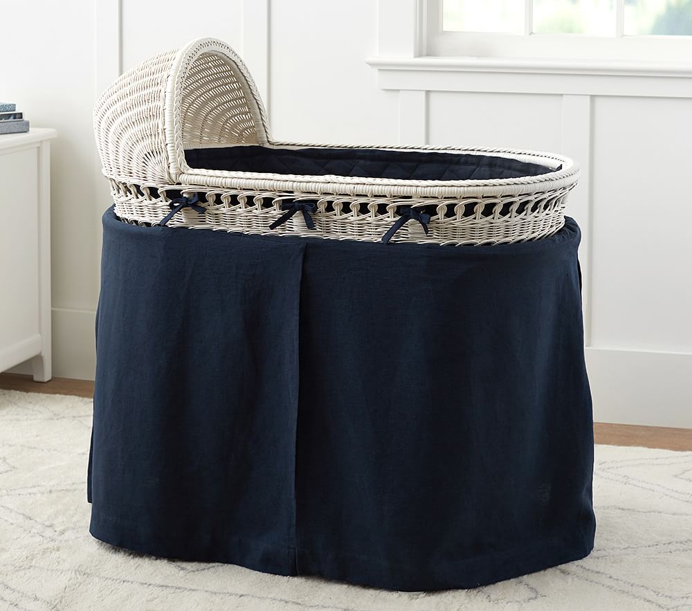 Belgian Flax Linen Bassinet Bedding