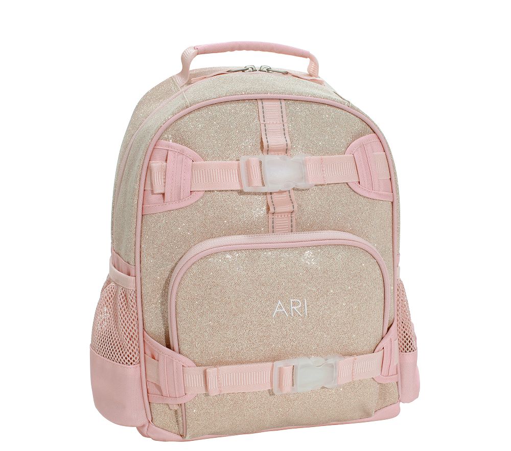 Mackenzie Blush Gold Glitter Backpacks