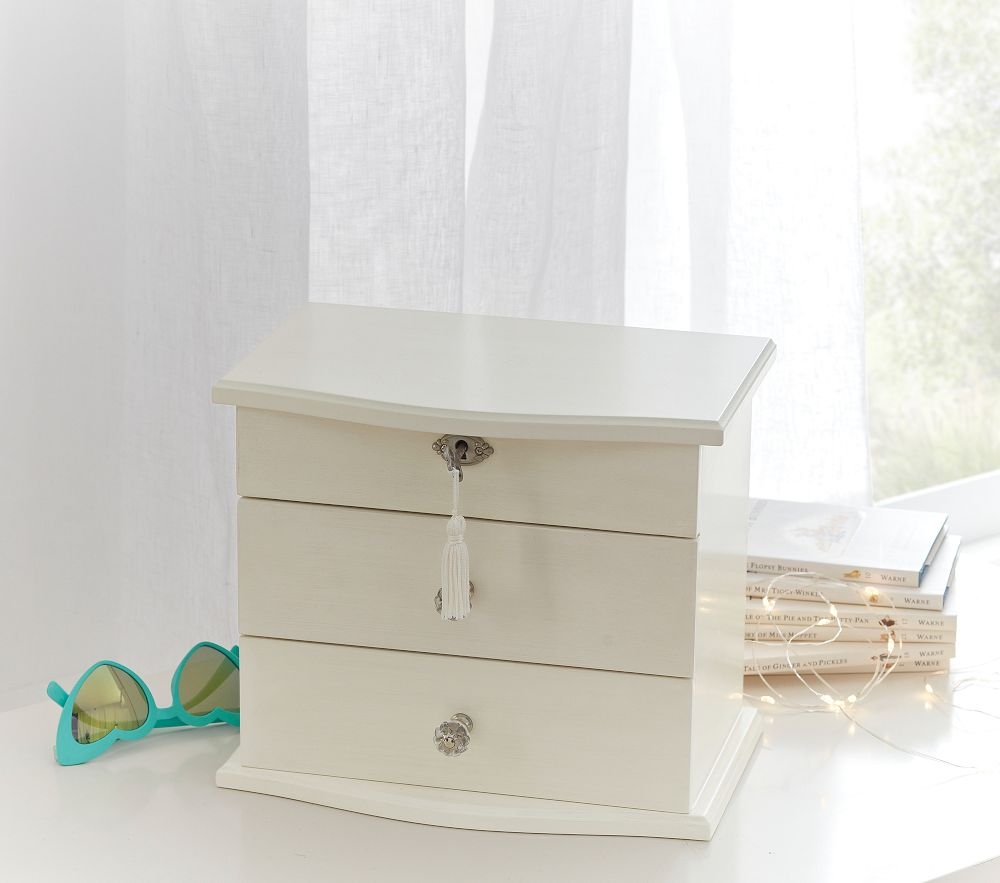 White wooden jewellery box sale