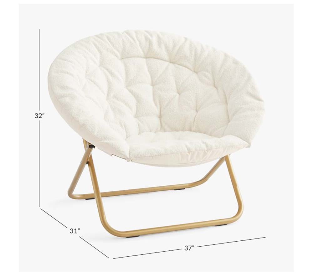 White circle outlet chair