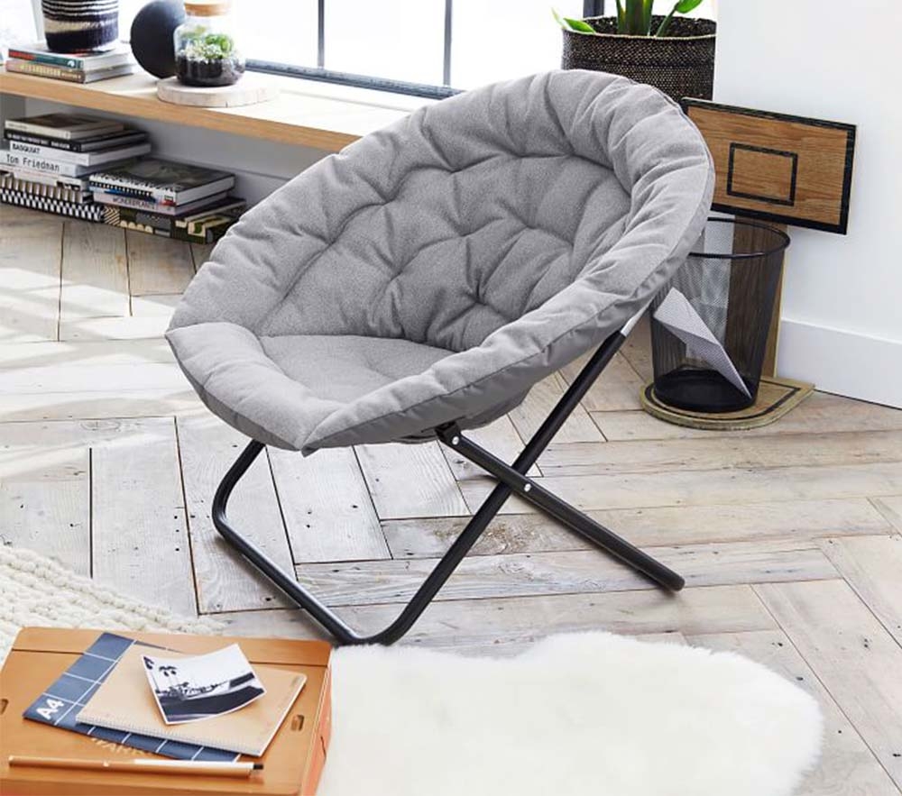 Grey hot sale round chair