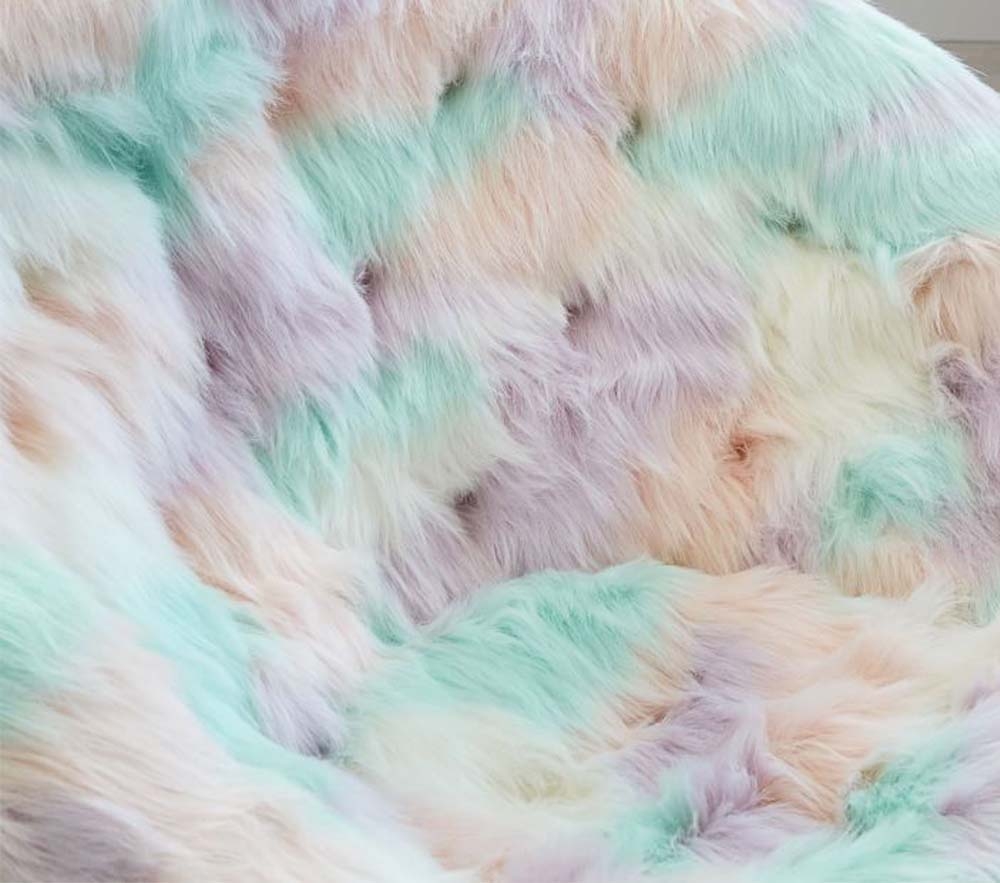 Pink faux new arrivals fur chair