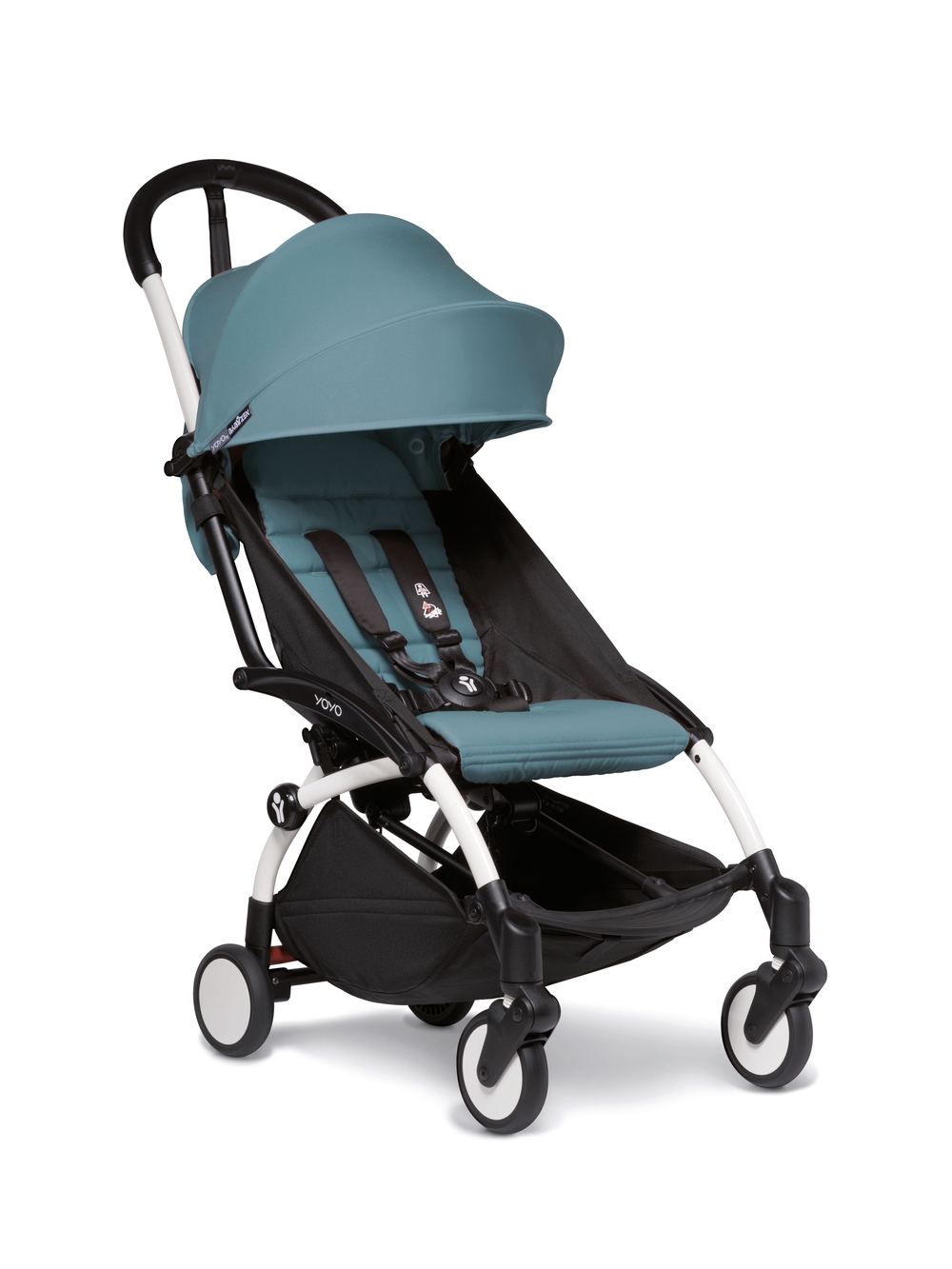 Babyzen Yoyo Stroller Frame White and Aqua Shade 6 month