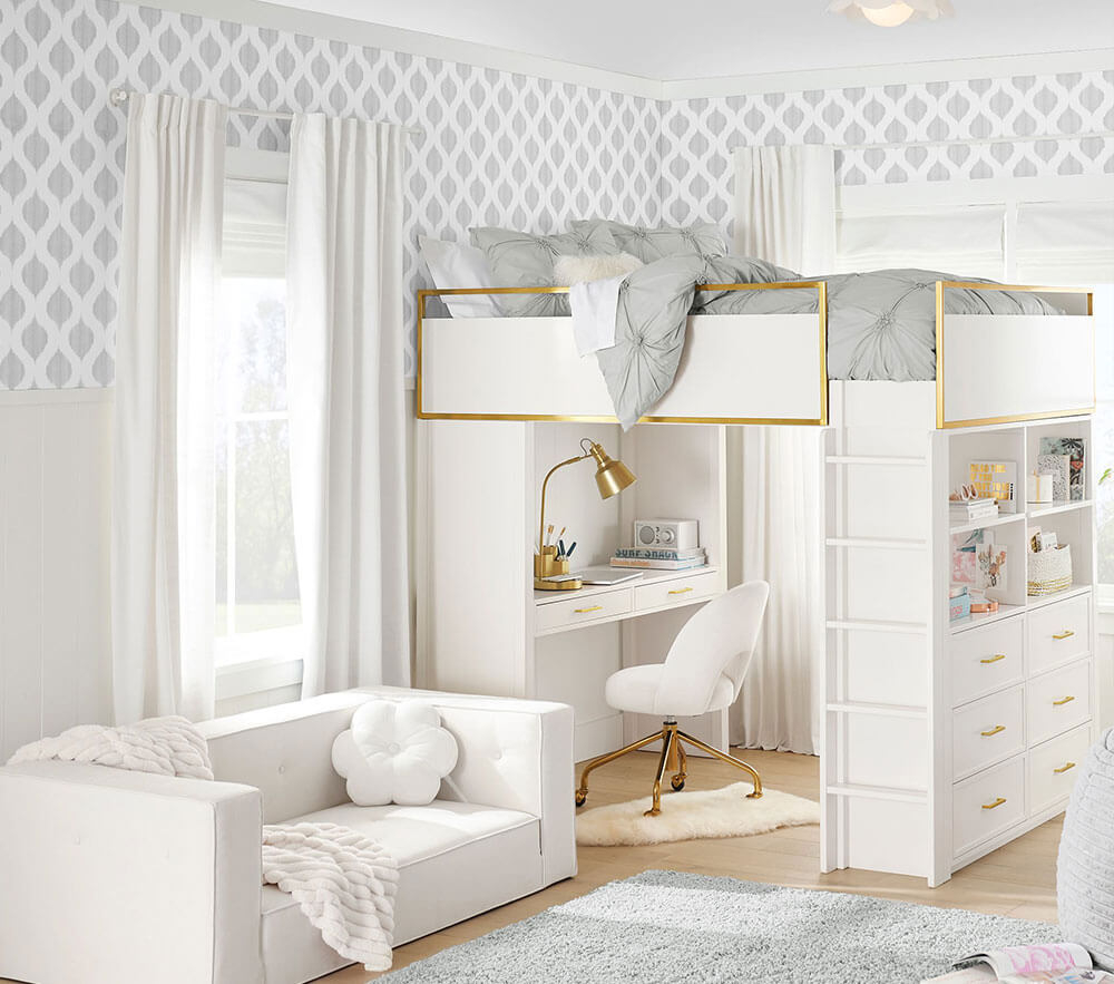 Shop Blaire Loft Bed online Pottery Barn Kids UAE