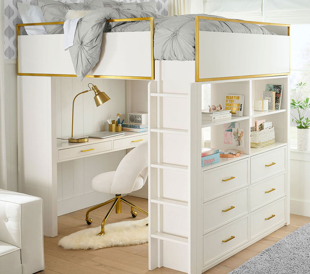 Loft bed with desk pottery barn new arrivals