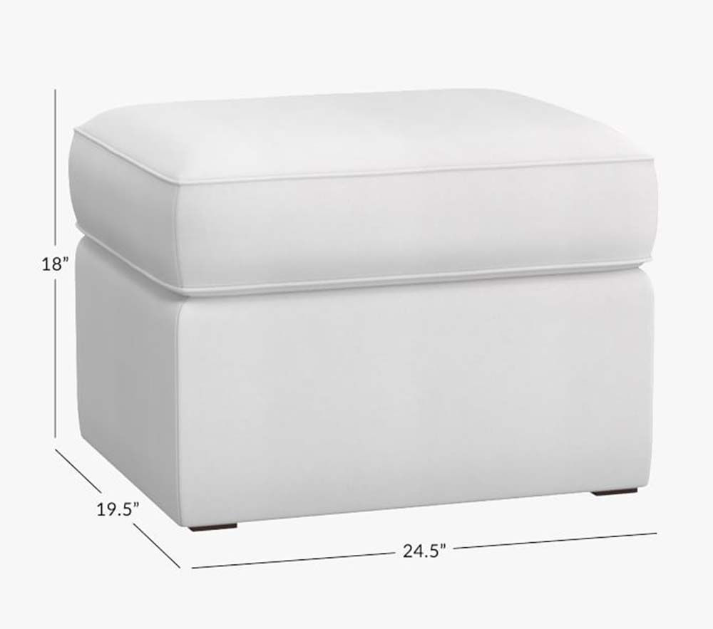 Linen ottoman best sale