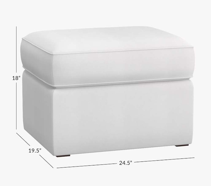 Gray ottoman on sale
