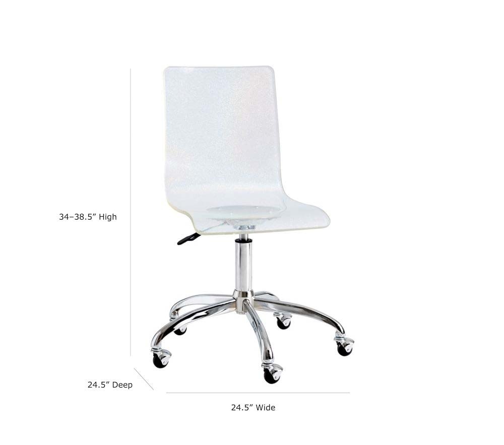 Acrylic shop rolling chair