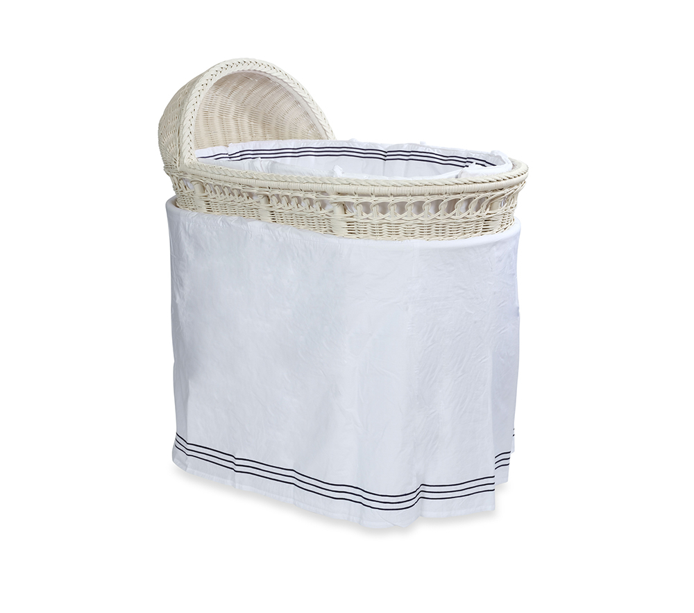 Bassinet skirt and sale hood set