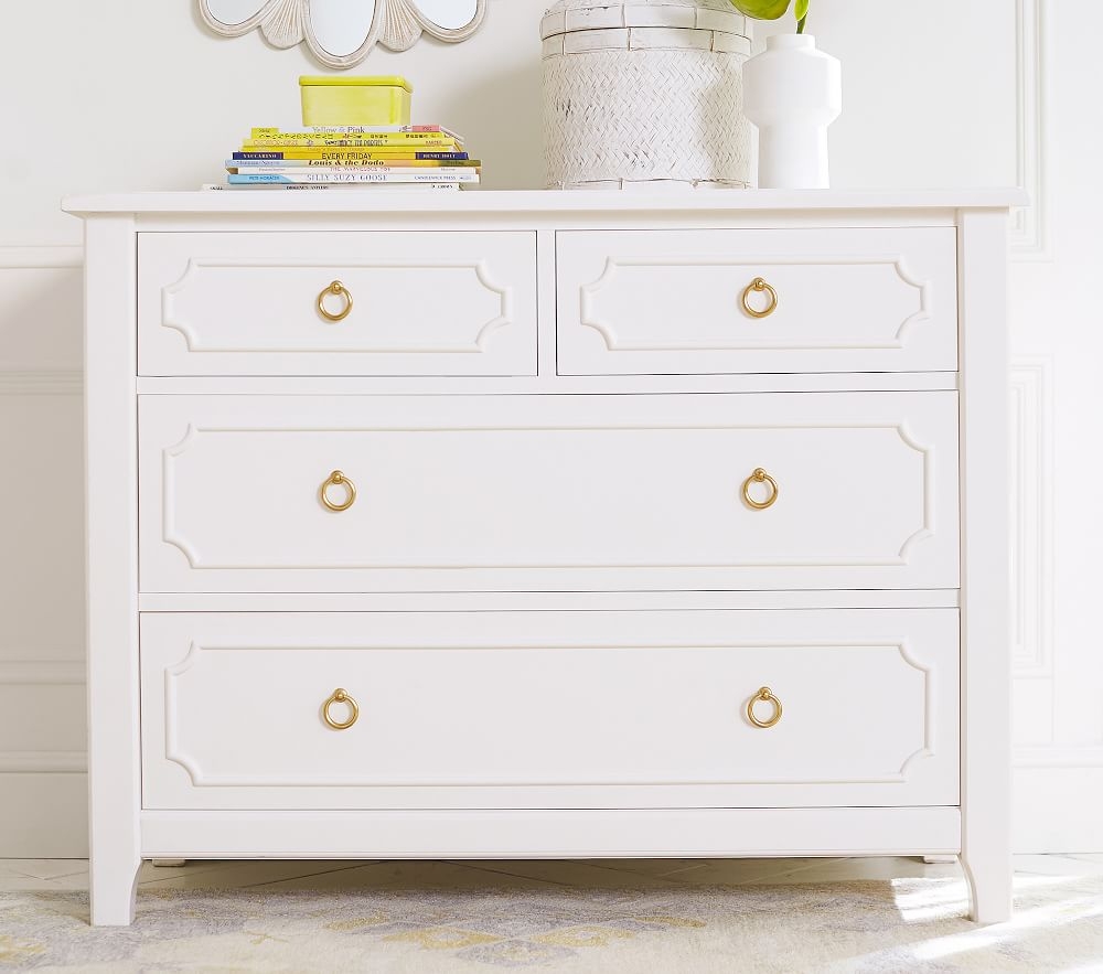 Pottery barn white chest of drawers top