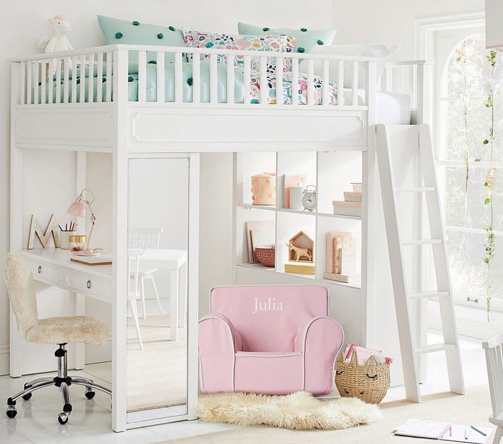 Low loft cheap bed pottery barn