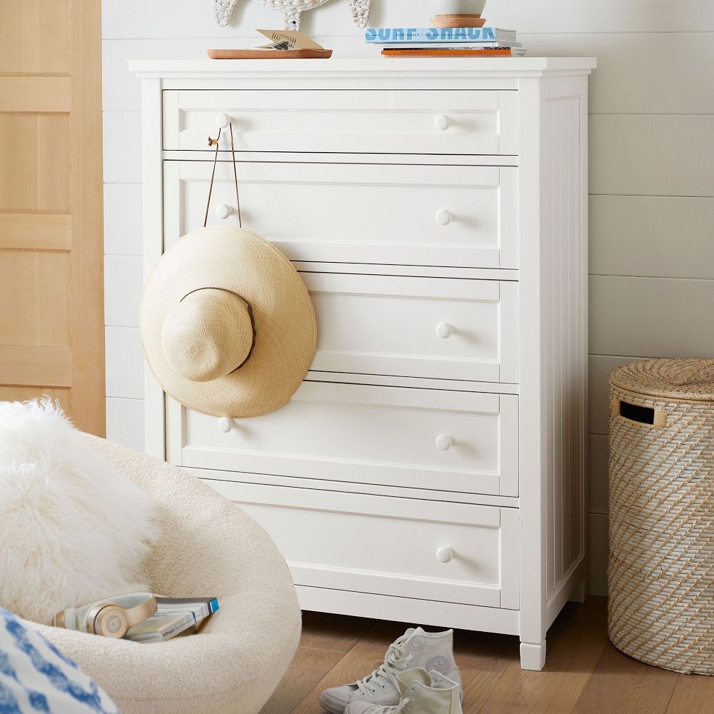 5 drawer chest best sale of drawers white