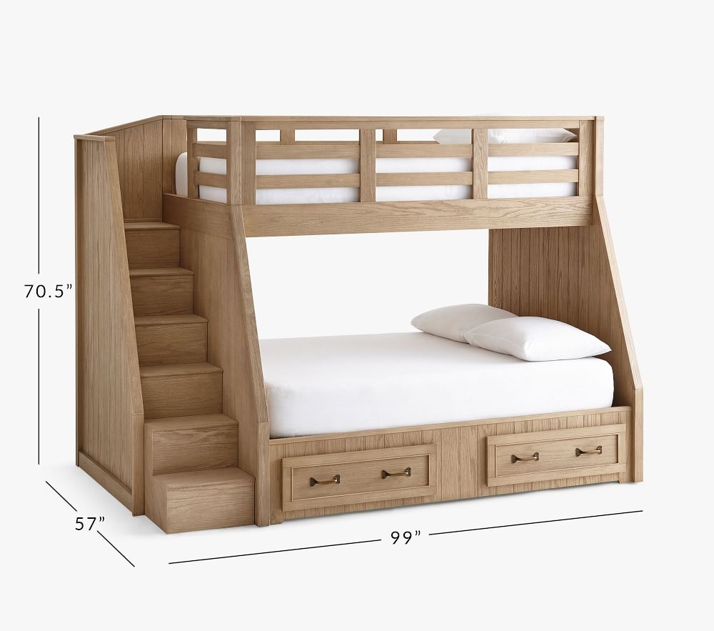 Full size bed with twin bunk cheap