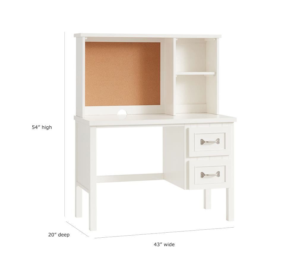 Pottery barn white desk with deals hutch