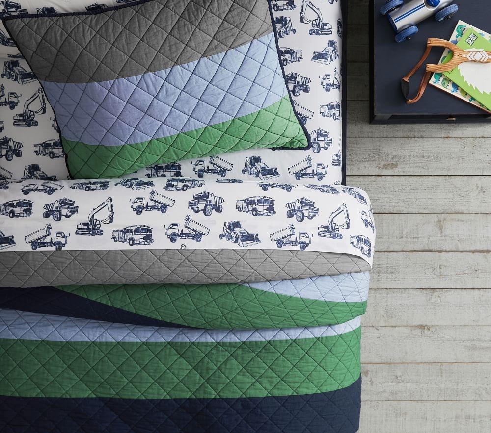 Shop Block Stripe Quilt online Pottery Barn Kids UAE