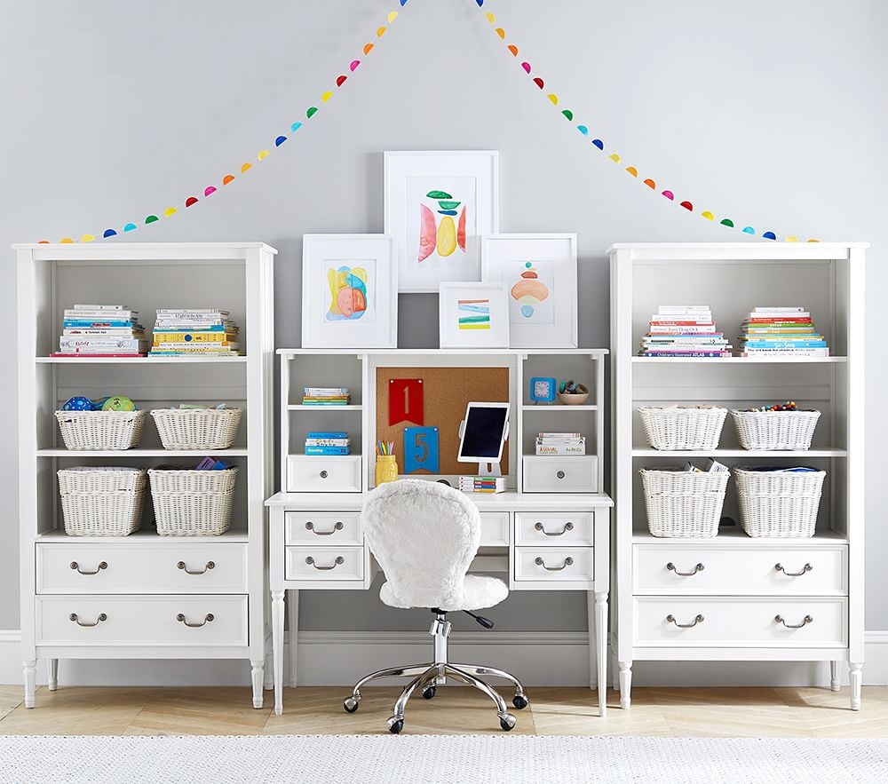 Desk with best sale tall hutch