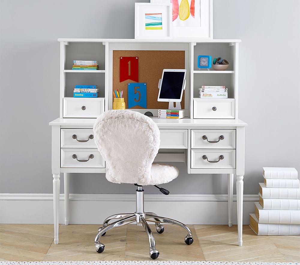 Hutch desk with outlet drawers