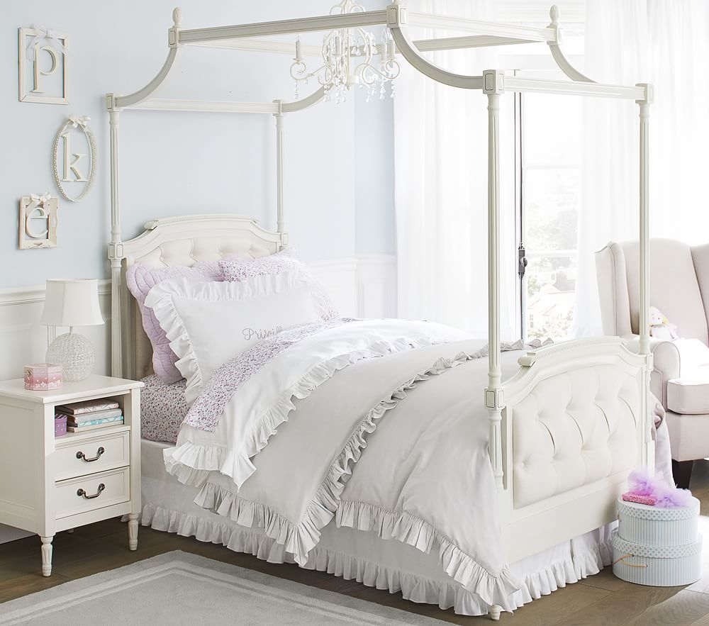 Pottery barn outlet white bed