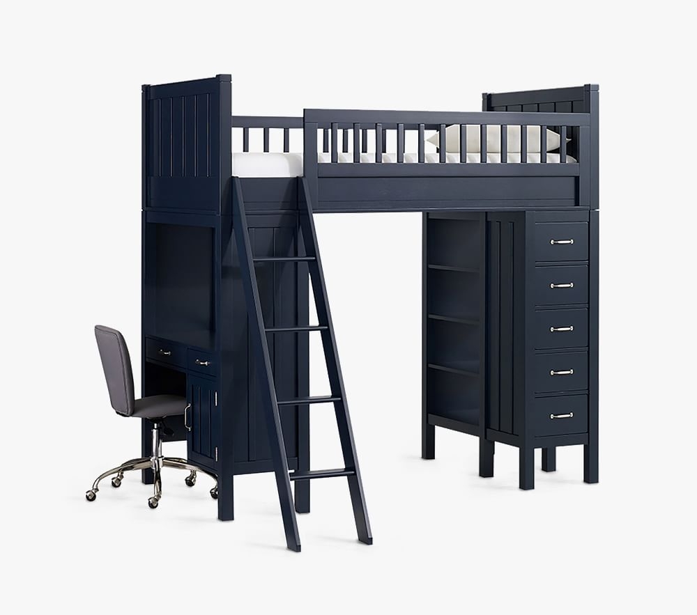Pottery barn full loft deals bed with desk