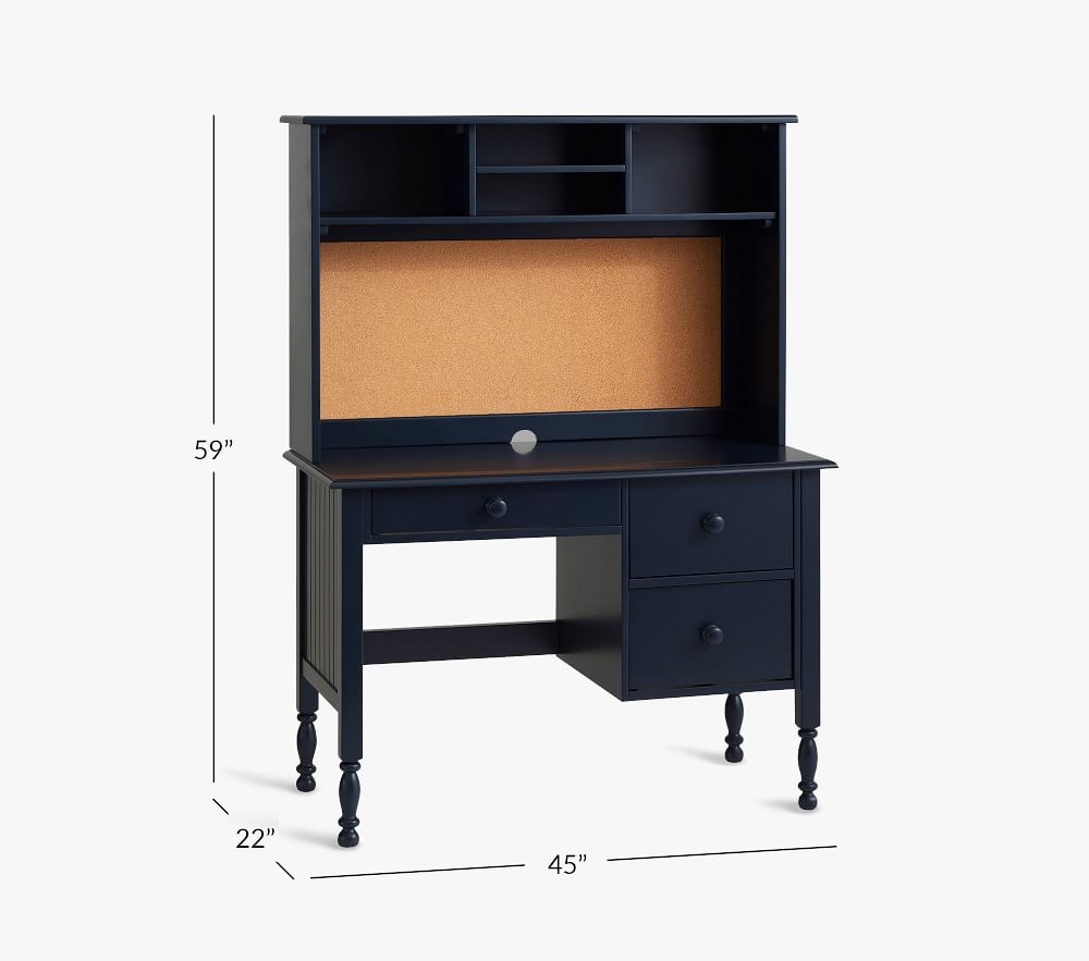 Catalina Storage Desk Tall Hutch