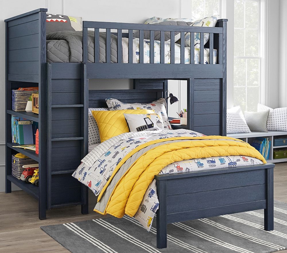 Twin bed outlet set with storage