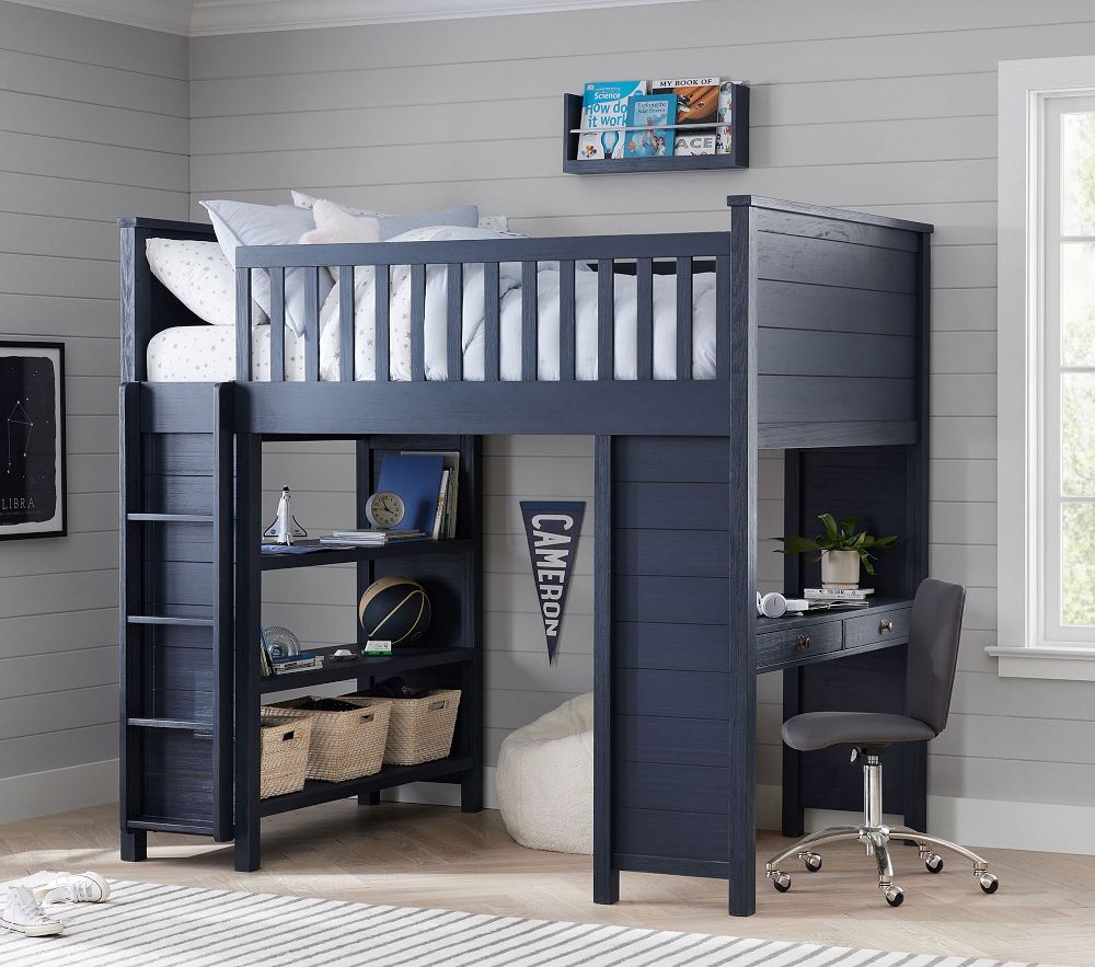 Pottery barn twin loft clearance bed with desk