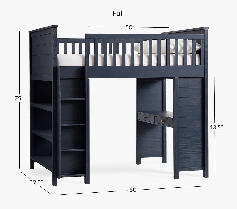 Pottery barn loft online beds with desk