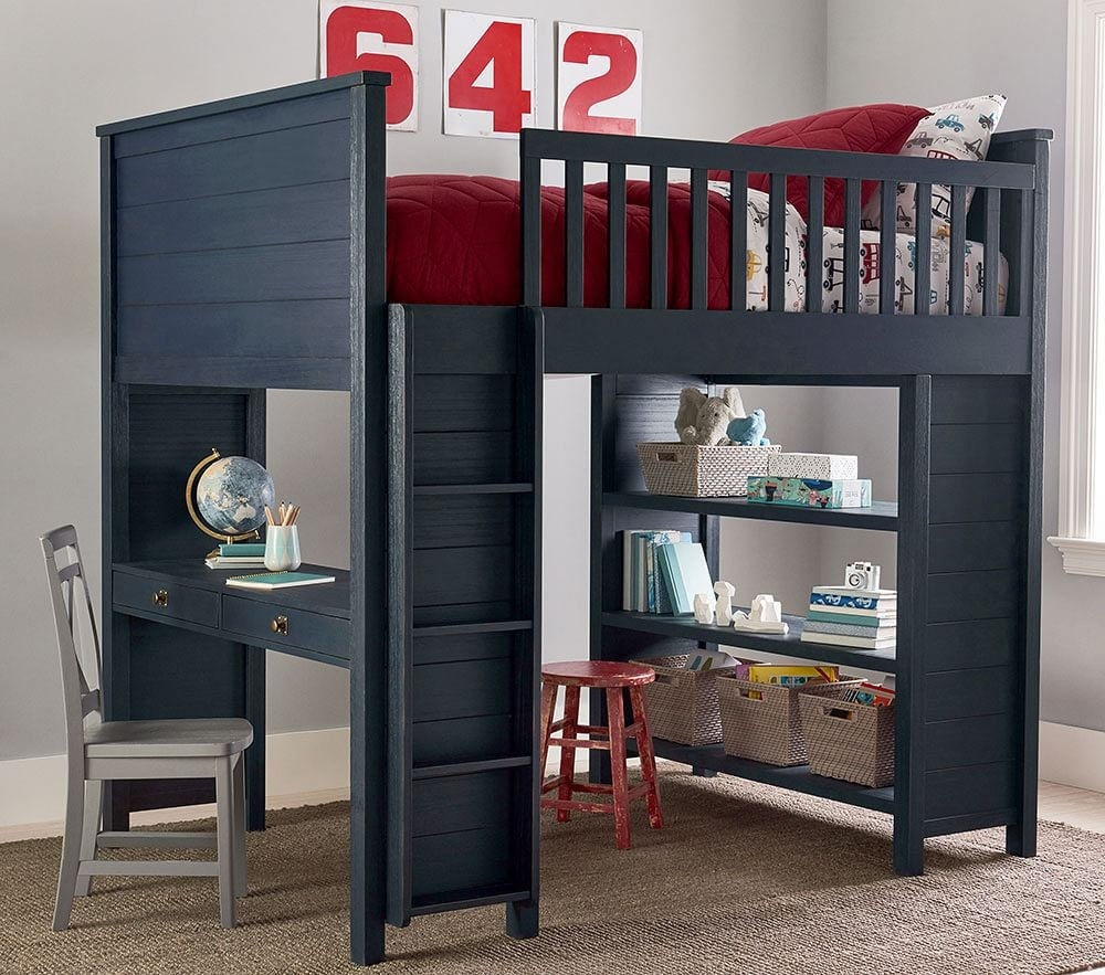 Pottery barn loft online bed with desk