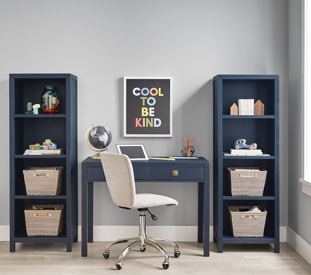 Navy blue store writing desk