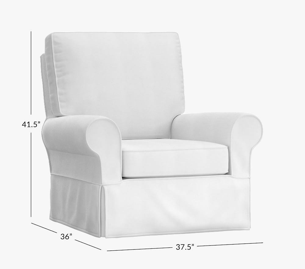 Slipcovered swivel glider hotsell