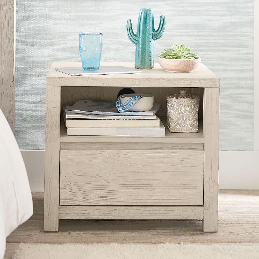 Pottery barn white shop nightstand