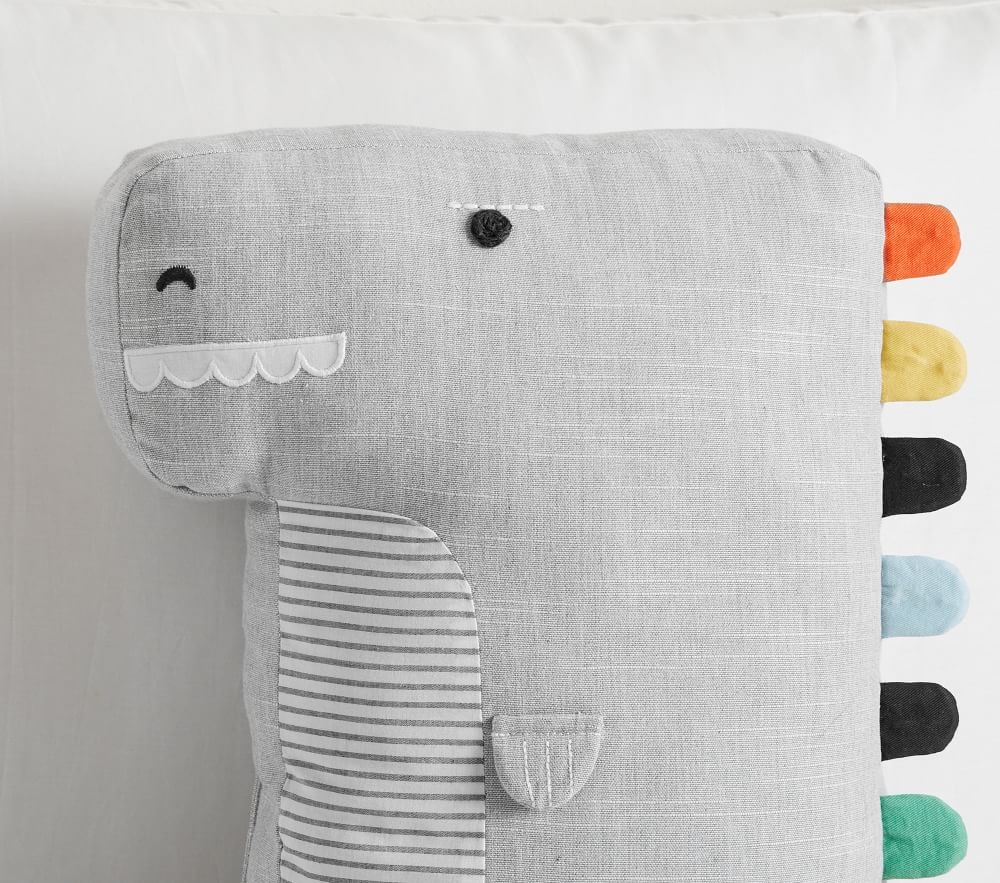 Grey dinosaur sale cushion