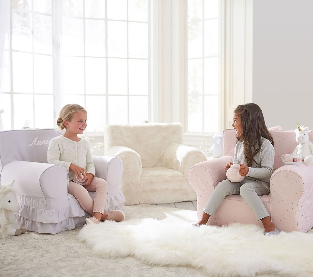 Dusty Lavender Ruffle Anywhere Chair Slipcover Only
