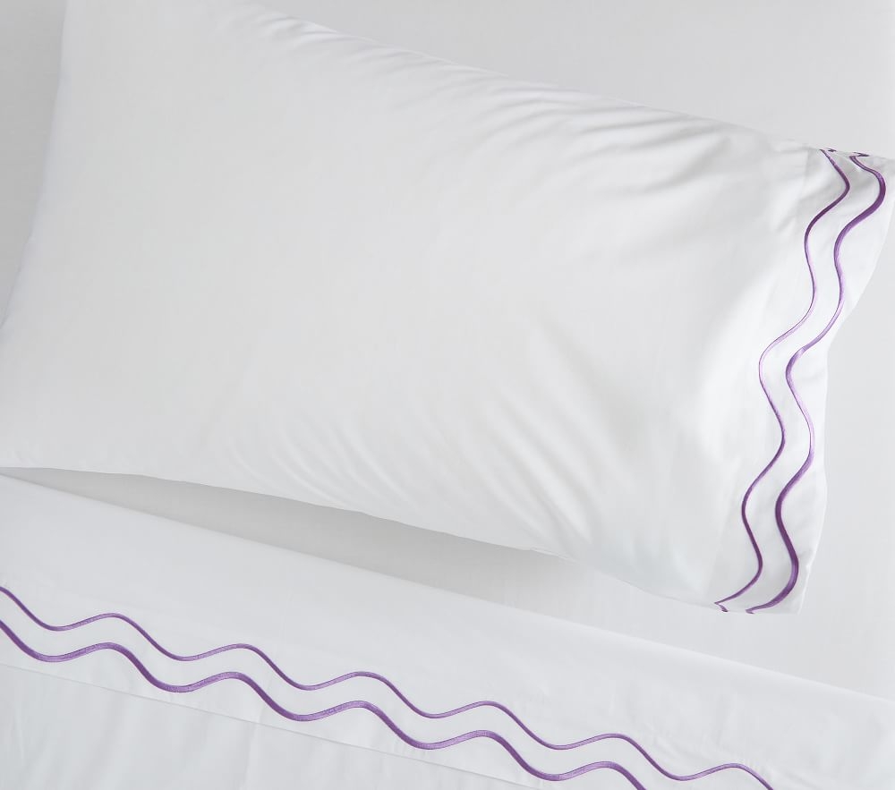 White shop embroidered pillowcases