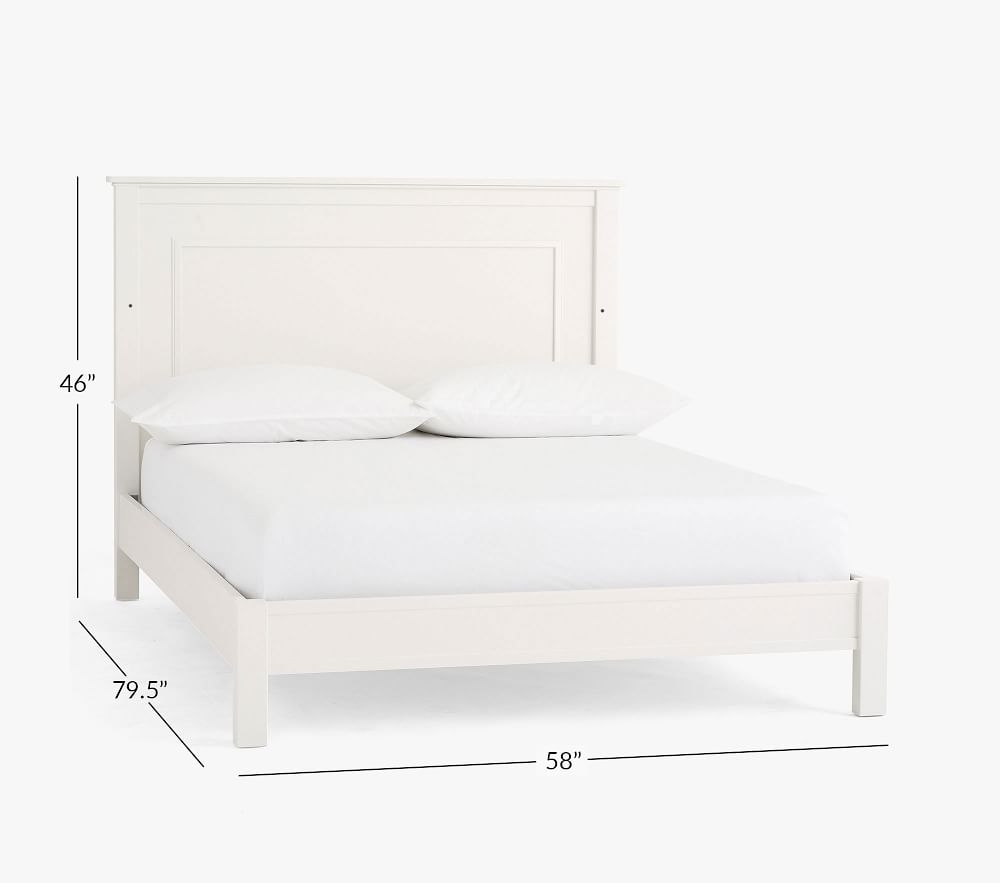 White wood discount full bed frame
