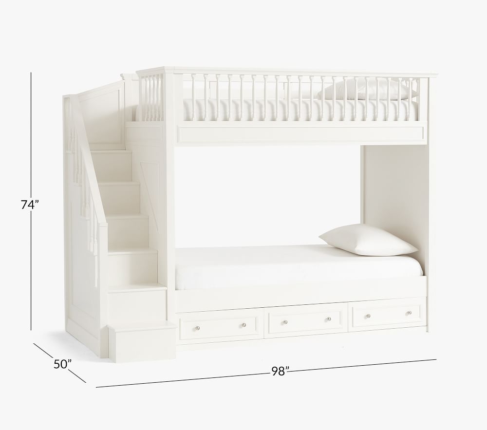 Twin over twin with stairs deals