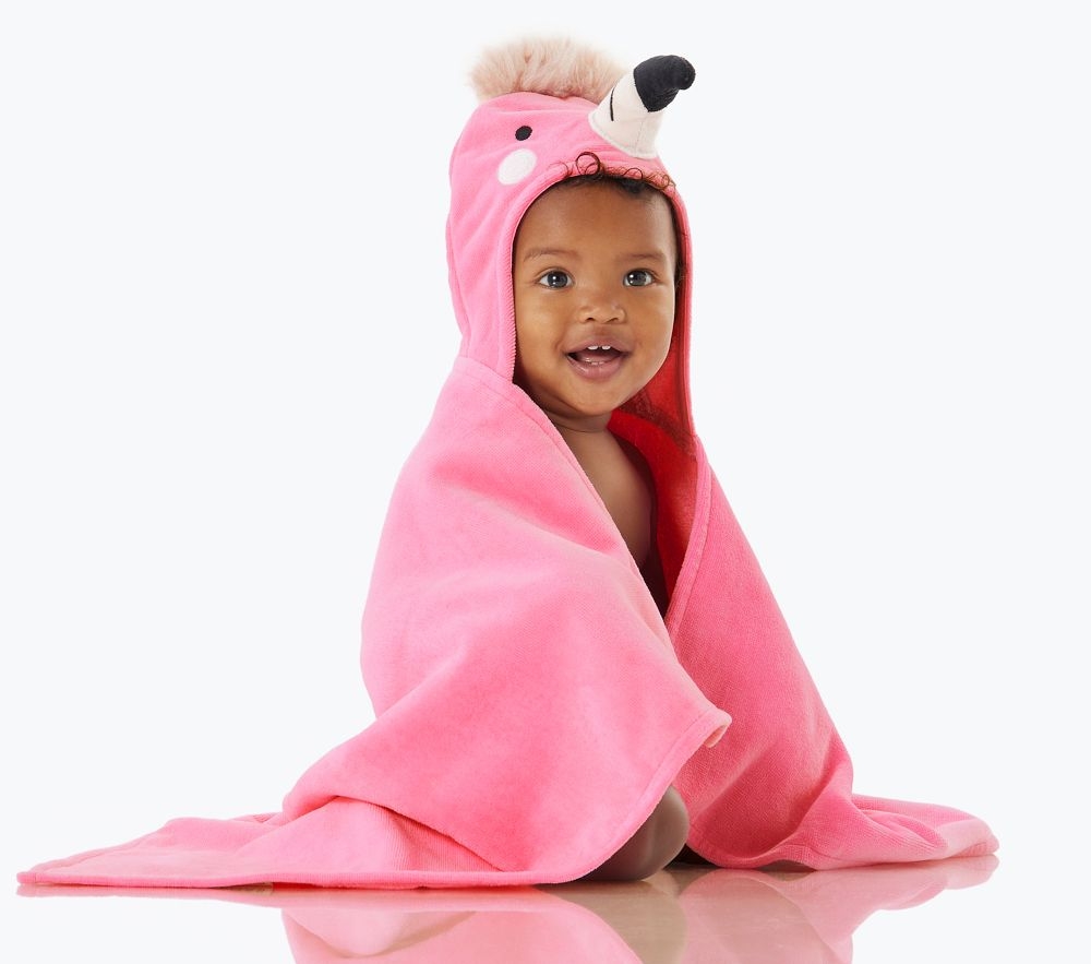 Pottery barn top baby hooded towel