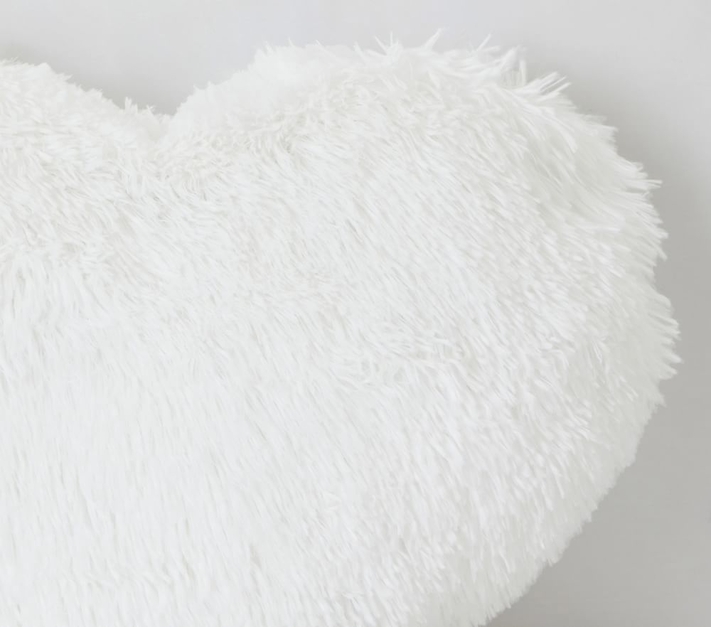 Fluffy Lux Fur Heart Recycled Pillow