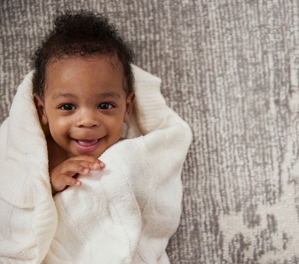 Cable knit sales blanket baby