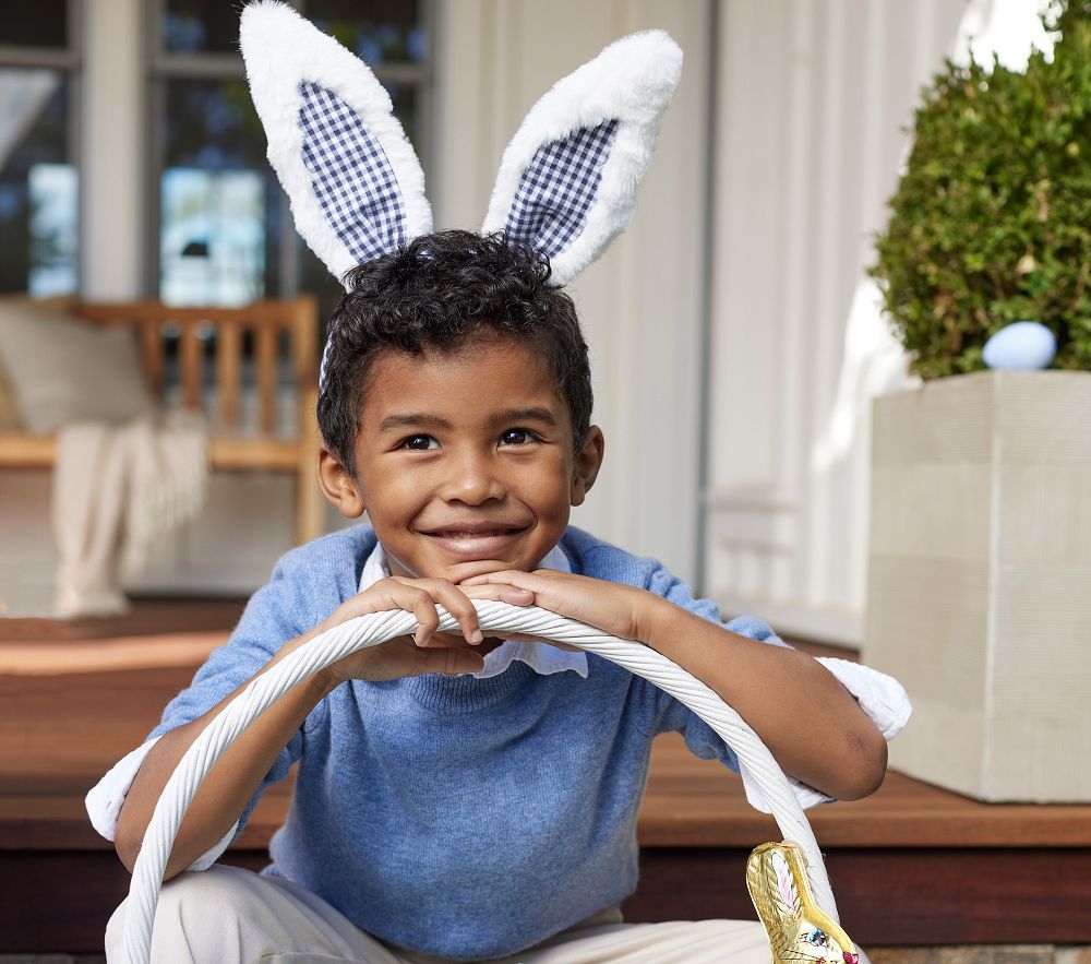 Shop Gingham Easter Bunny Ears online Pottery Barn Kids UAE