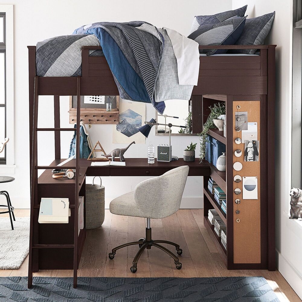 Loft bed top cheap with desk