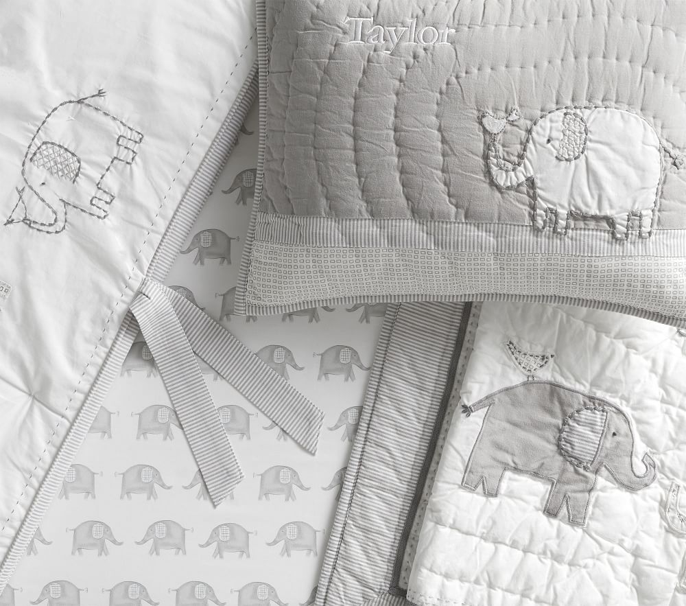 Pottery barn elephant bedding deals