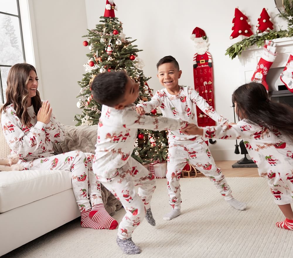 Shop Heritage Santa Family Pajama Collection online Pottery Barn