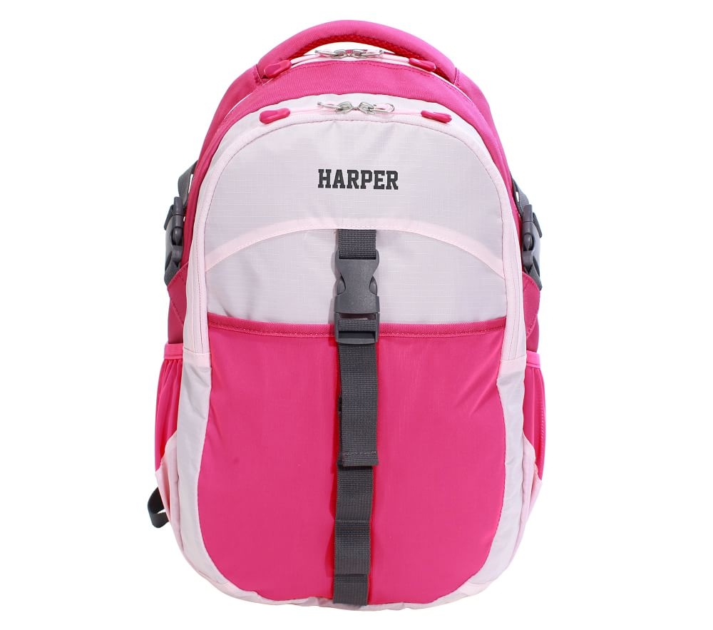 Pink brand black backpack shop