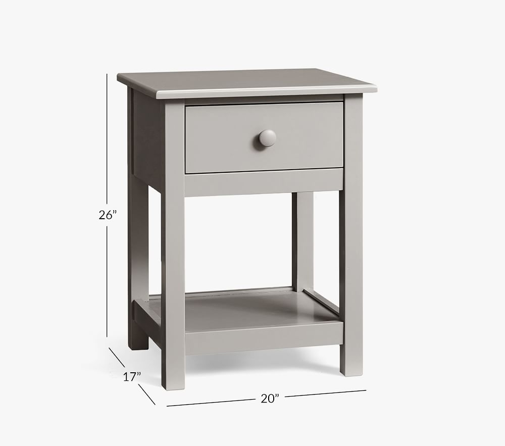 Small gray nightstand top