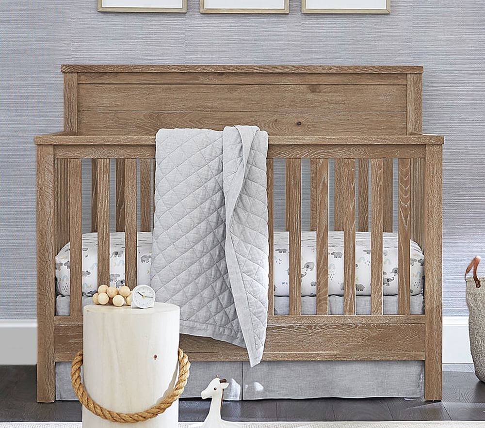 Flax linen crib skirt sale