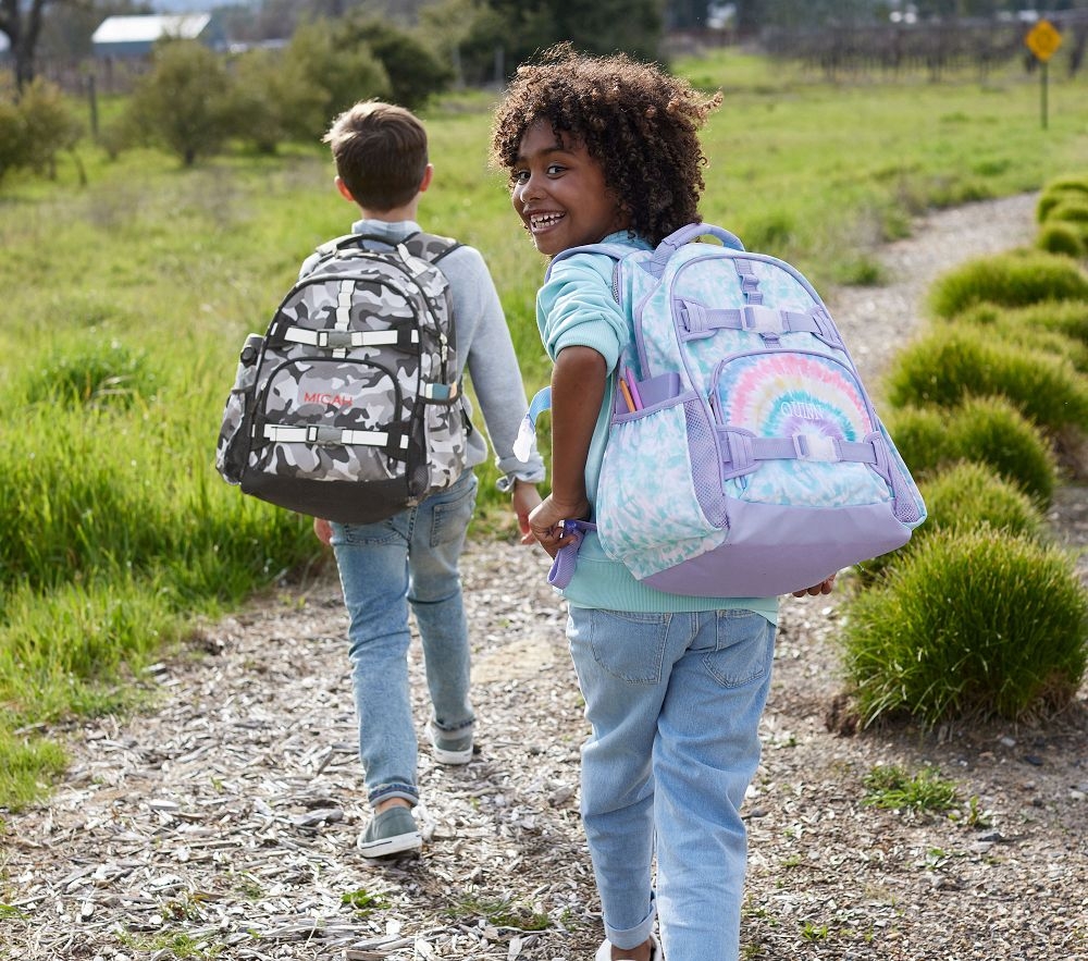 Shop Mackenzie Aqua Rainbow Bright Tie Dye Backpacks online